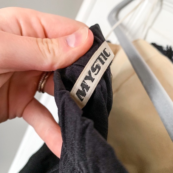 Black and Tan size medium stretchy semi formal Mystic dress. - Picture 6 of 6